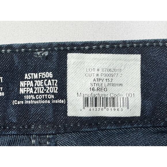 Lapco FR Women's Fire Resistant Straight Leg Blue Denim Jeans - Sz 16 (36x31.5) - Picture 6 of 6